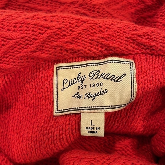 Lucky brand 🔥SALE 🔥orange sweater jacket - Picture 8 of 8